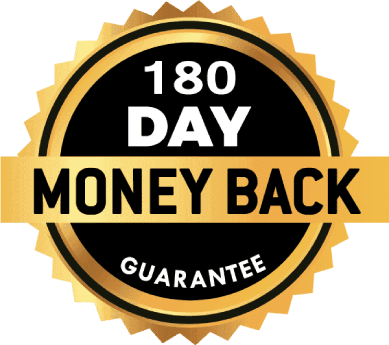 Neuro Serge 180-day money back guarantee badge symbolizing customer trust and satisfaction